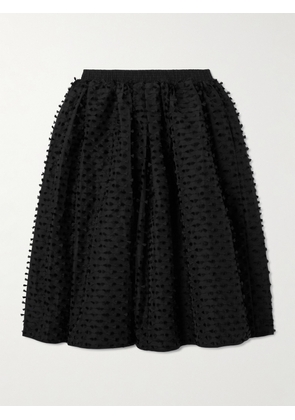 Cecilie Bahnsen - Mala Pleated Fil Coupé Shell Midi Skirt - Black - UK 4,UK 6,UK 8,UK 10,UK 12,UK 14