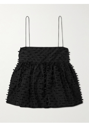 Cecilie Bahnsen - Babette Fil Coupé Shell Peplum Top - Black - UK 4,UK 6,UK 8,UK 10,UK 12,UK 14,UK 16