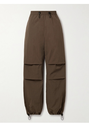 Cecilie Bahnsen - Brooks Paneled Recycled-shell Track Pants - Brown - UK 6,UK 8,UK 10,UK 12,UK 14