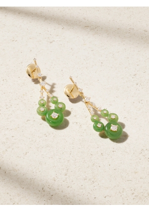 Fernando Jorge - Gravity Small 18-karat Gold, Jade And Diamond Earrings - One size