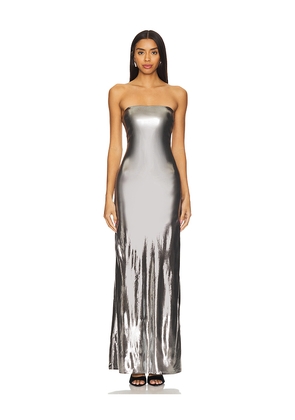 Lovers and Friends Liza Gown in Metallic Silver. Size M. Also in XL.