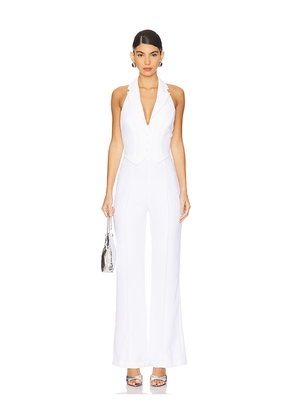 Lovers and Friends Elena Jumpsuit in White. Size M. Also in XS, S, XL.
