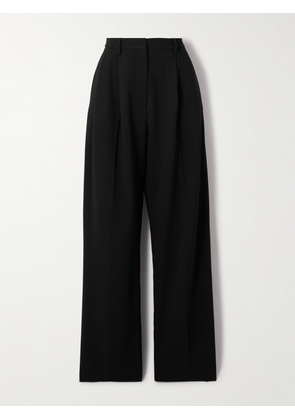 Carolina Herrera - Pleated Wool-blend Wide-leg Pants - Black - US0,US2,US4,US6,US8,US10,US12
