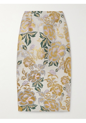 Carolina Herrera - Brocade Midi Skirt - Multi - US0,US2,US4,US6,US8,US10,US12