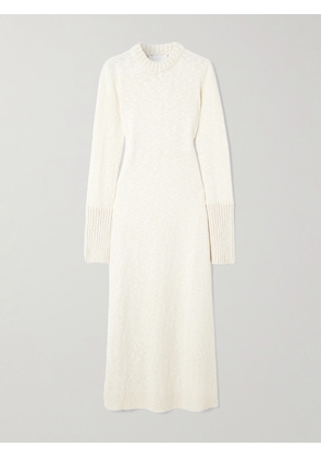 SASUPHI - Morena Cotton And Cashmere-blend Midi Dress - Ivory - IT36,IT38,IT40,IT42