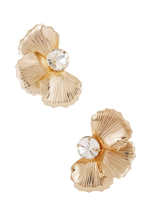 Lovers and Friends Meryl Earrings in Metallic Gold.