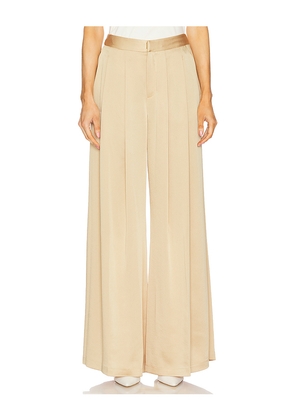 L'AGENCE Aubrie Mid Rise Wide Leg Pant in Tan. Size 10. Also in 2, 4, 12.