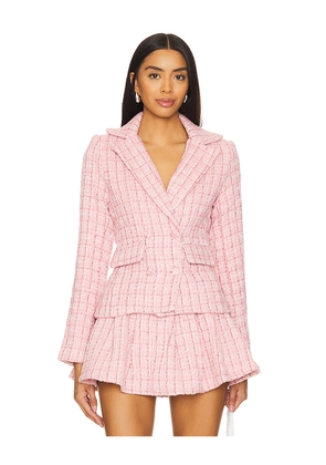 MORE TO COME Ashtyn Tweed Blazer in Coral. Size S. Also in XXS, XS.