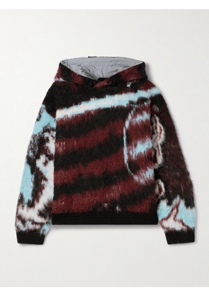 Aztech Mountain - Off Piste Shell-trimmed Printed Fleece Hoodie - Black - x small,small,medium