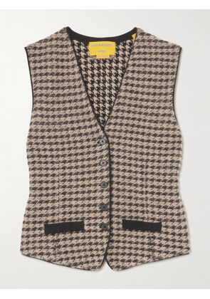 Guest In Residence - Houndstooth Cashmere Vest - Brown - x small,small,medium,large,x large