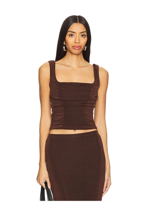 Katie May Erin Top in Brown. Size L. Also in S, XS.