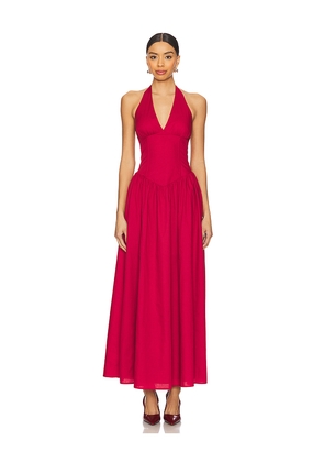 MORE TO COME Bexley Maxi Dress in Burgundy. Size L. Also in XS, XXS, S, M, XL.