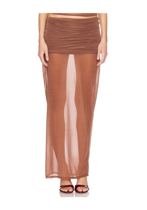 Lovers and Friends Bella Maxi Skirt in Tan. Size L. Also in XS, M.
