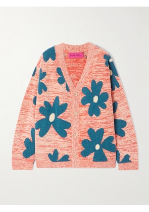 The Elder Statesman - Floral Sun & Moon Jacquard-knit Cashmere-blend Chenille Cardigan - Multi - x small,small,medium,large