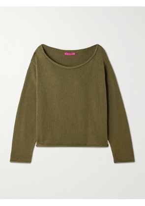 The Elder Statesman - Nora Lite Oversized Cotton Sweater - Green - x small,small,medium,large