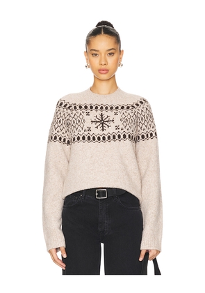 Lovers and Friends Josette Fairisle Sweater in Cream. Size L. Also in XS, S.
