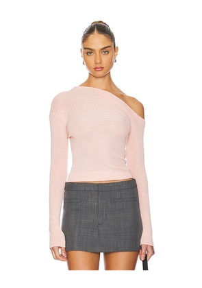 Lovers and Friends Katalina Off The Shoulder Sweater in Pink. Size L. Also in XS, S, M.