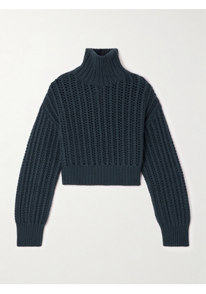 Brunello Cucinelli - Ribbed Cashmere Turtleneck Sweater - Blue - xx small,x small,small,medium,large,x large