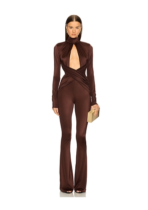 Michael Costello x REVOLVE Salima Jumpsuit in Chocolate. Size S. Also in M, XS.