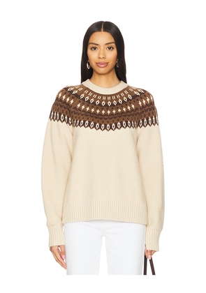 Lovers and Friends Andrea Fairisle Sweater in Beige. Size M. Also in XS, S, XL.