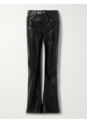AGOLDE - Kick Boot Recycled Leather-blend Flared Pants - Black - 24,25,26,27,28,29,30,31,32