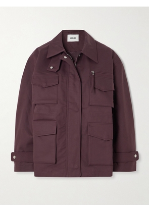 AGOLDE - Aubrey Cotton-gabardine Jacket - Burgundy - x small,small,medium,large,x large
