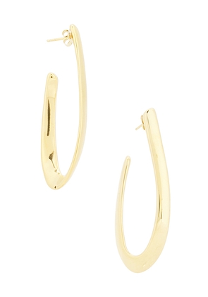Loren Stewart Florence Hoop Earrings in Metallic Gold.
