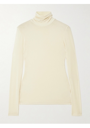 AGOLDE - Pascale Stretch-lyocell Turtleneck Top - Off-white - x small,small,medium,large,x large