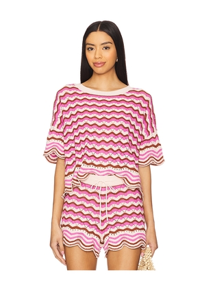 LSPACE Sunchaser Top in Pink. Size L. Also in M, XL.