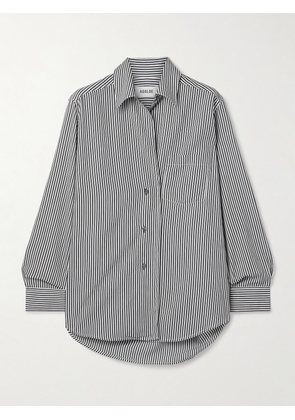 AGOLDE - Aris Striped Crepe Shirt - Blue - x small,small,medium,large,x large
