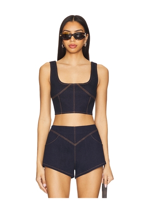 Nakedvice Alba Top in Blue. Size L. Also in S, XS, M, XL.