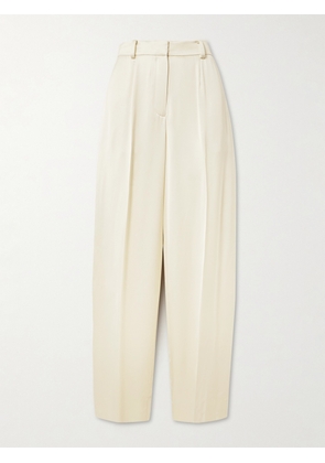 TOTEME - Pleated Woven Wide-leg Pants - White - DK32,DK34,DK36,DK38,DK40,DK42