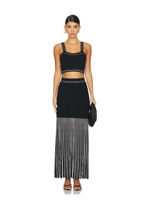 Karina Grimaldi Elisa Knit Set in Black. Size L. Also in XS, S, M.