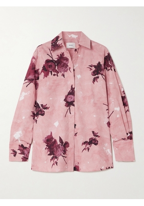 Erdem - Floral-print Cotton-poplin Shirt - Pink - UK 4,UK 6,UK 8,UK 10,UK 12,UK 14,UK 16