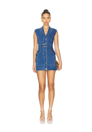 Karina Grimaldi Selena Denim Mini Dress in Blue. Size S. Also in XS.