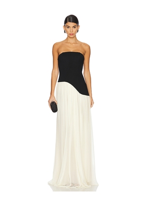Lovers and Friends Alice Strapless Gown in Cream. Size L. Also in M, S, XS, XXS.