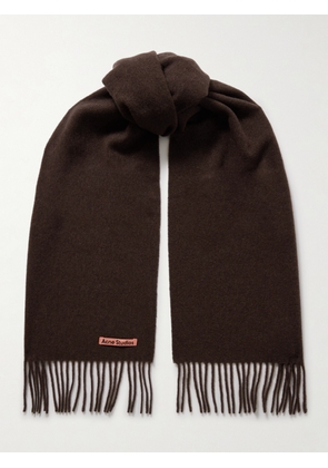 Acne Studios - Fringed Wool Scarf - Brown - One size