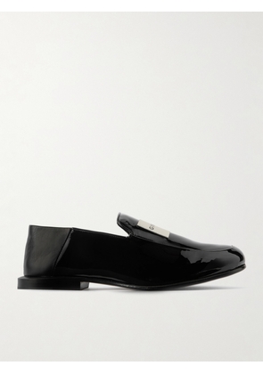 Givenchy - Collapsible-heel Appliquéd Patent-leather Loafers - Black - IT35,IT36,IT36.5,IT37,IT37.5,IT38,IT38.5,IT39,IT40,IT41
