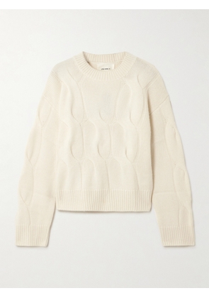 LISA YANG - Sammie Cable-knit Cashmere Sweater - Cream - 01,2