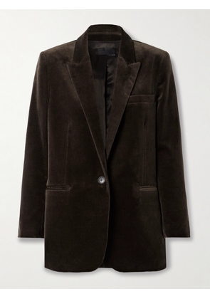 Nili Lotan - Diane Cotton-blend Velvet Blazer - Brown - US00,US0,US2,US4,US6,US8,US10,US12