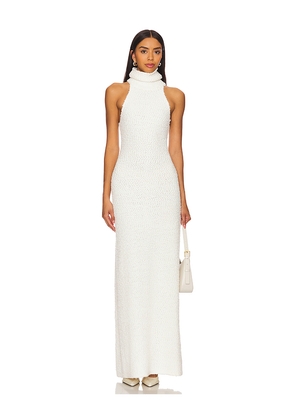 LPA Evan Maxi Knit Dress in White. Size L. Also in M, S.
