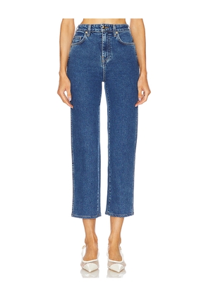 L'Academie by Marianna Elodie High Rise Crop Jeans in Denim-Medium. Size 26. Also in 28, 29.