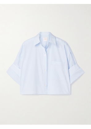TWP - Next Ex Cropped Cotton-poplin Shirt - Blue - XXS,XS/S,M/L