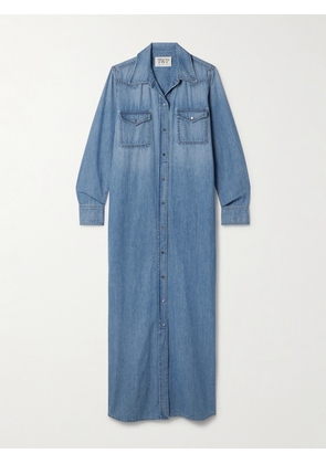 TWP - Cowboy Cotton-chambray Maxi Shirt Dress - Blue - xx small,x small,small,medium,large,x large