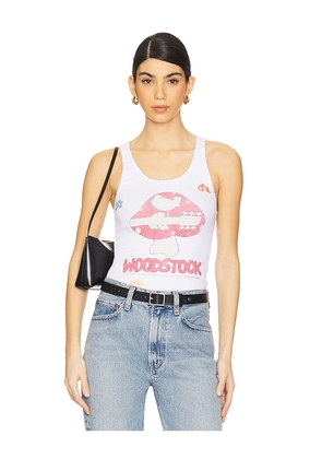 Lauren Moshi Esmerelda Woodstock Shrooms Tank Top in White. Size M. Also in XS, S.