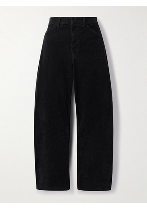 Nili Lotan - Tribeca Cotton-blend Corduroy Barrel-leg Pants - Black - US00,US0,US2,US4,US6,US8,US10,US12