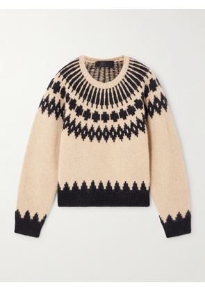 Nili Lotan - Alena Fair Isle Alpaca-blend Sweater - Brown - x small,small,medium,large,x large