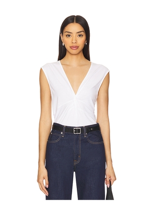 Nation Los Angeles Shelley Twist Front Top in White. Size L. Also in XS, M.