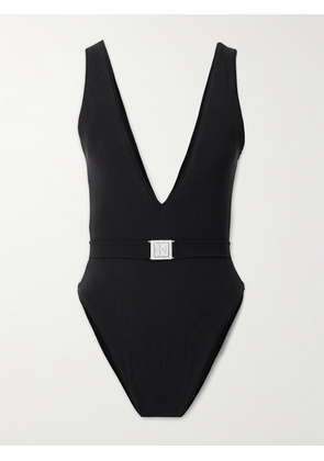 Tory Burch - Belted Swimsuit - Black - x small,small,medium,large,x large