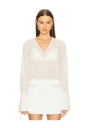 L'Academie by Marianna Alina Blouse in Beige. Size L. Also in XS, XXS, S, M.